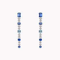 Sapphire and Diamond Drop Earrings