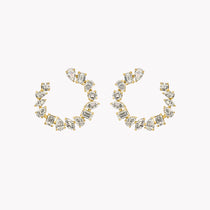 Medium Multi-Shape Open Hoop Earrings