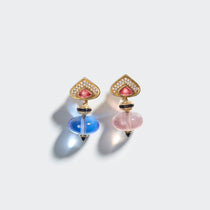 Bvlgari by Marina B Diamond & Tourmaline Earrings with Interchangeable Gemstone Drops