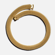 Vintage Yellow Gold Mesh Necklace