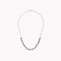 The Lena Pear Shape Blue Sapphire Necklace