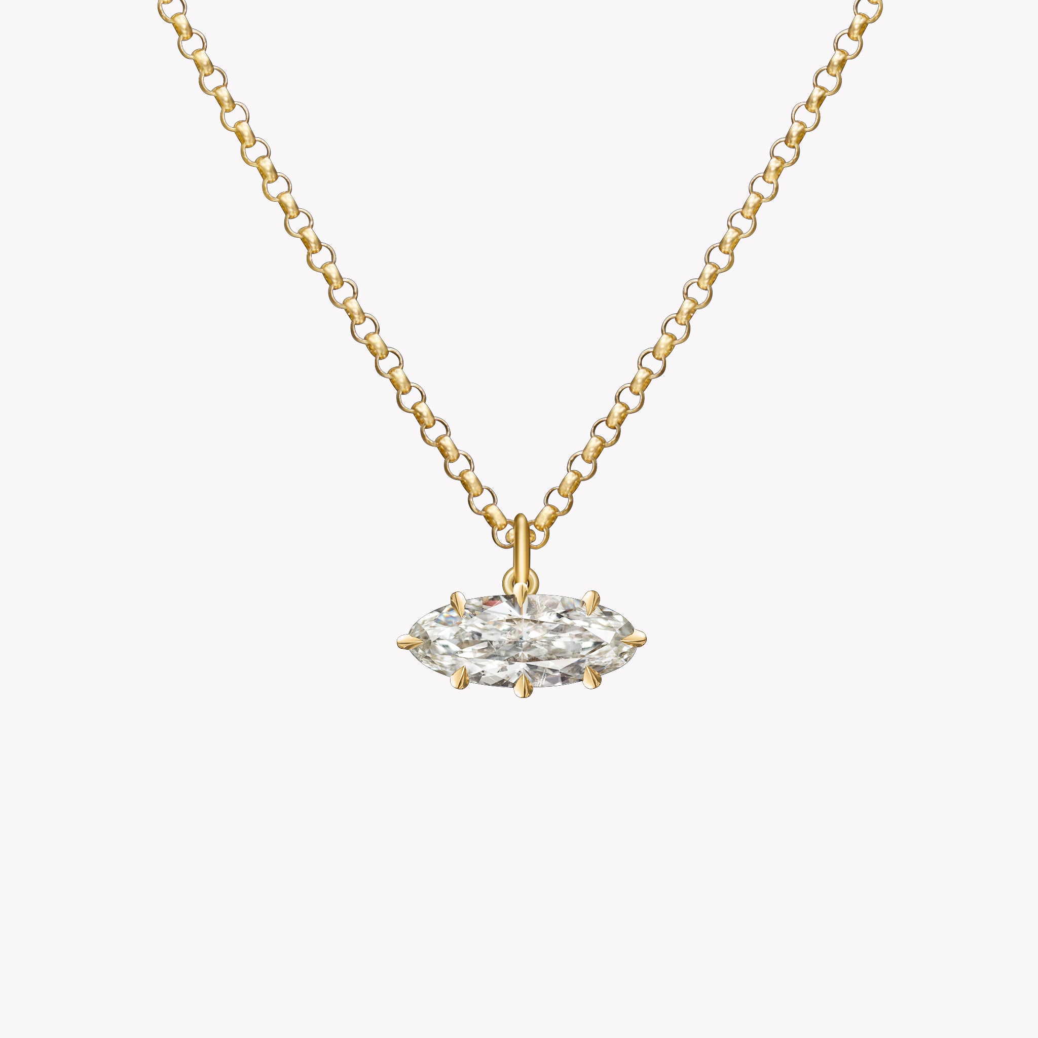 Oval Diamond Pendant