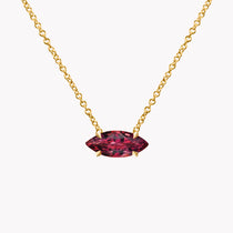 East West Marquise Ruby Pendant Necklace