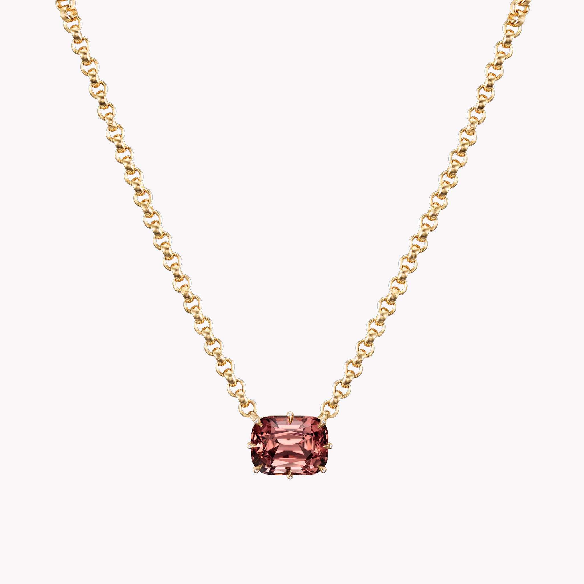 The Aryna Cushion Cut Tourmaline Pendant