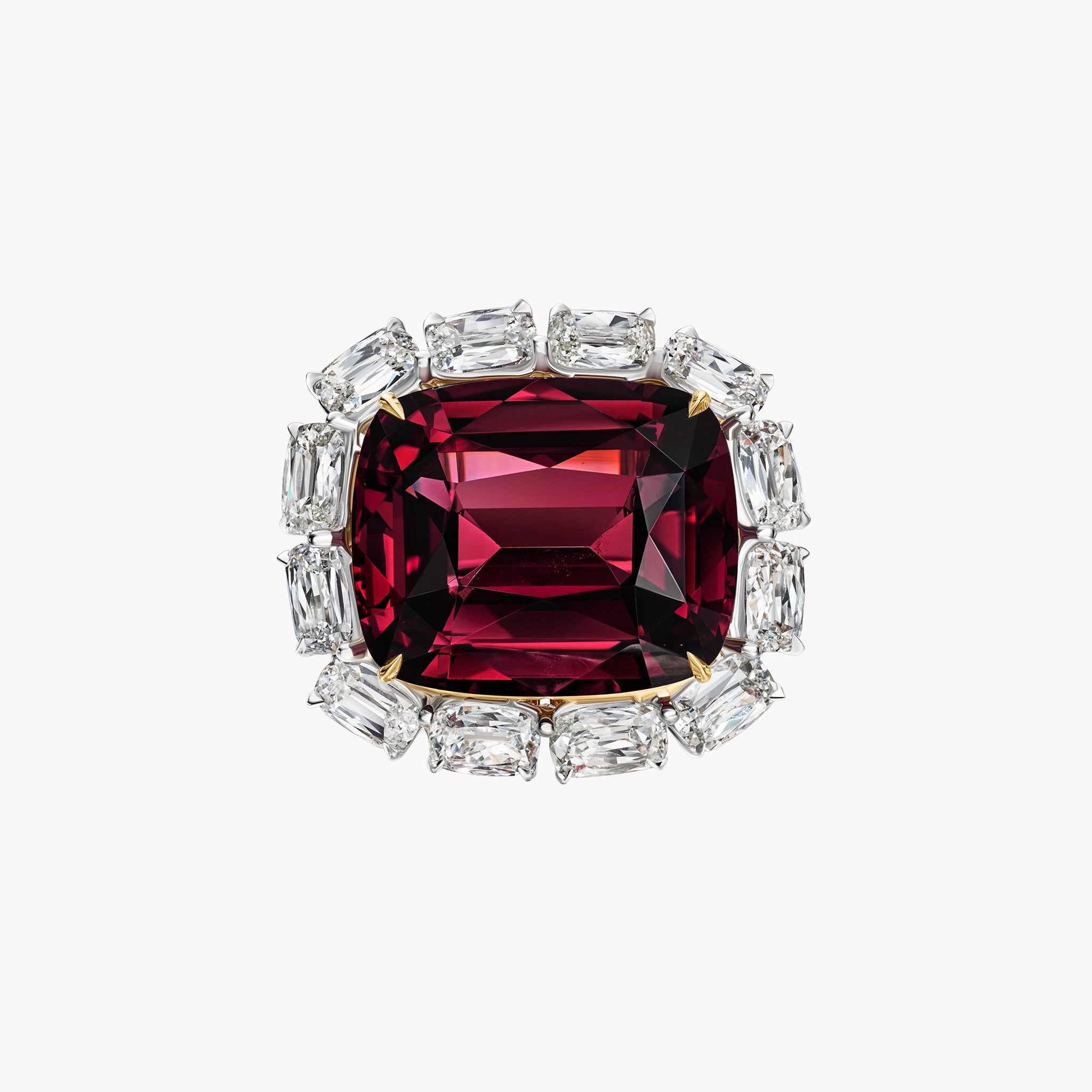 Cushion Garnet & Diamond Cocktail Ring