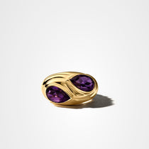 Vintage Two-Stone Amethyst Ring