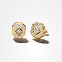 Vintage Bvlgari Step-Cut Diamond Earrings