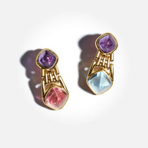 Vintage Bvlgari Sugarloaf Cabochon Earrings