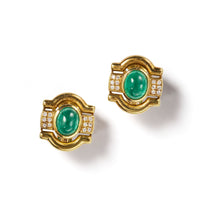 Vintage Emerald & Diamond Earrings
