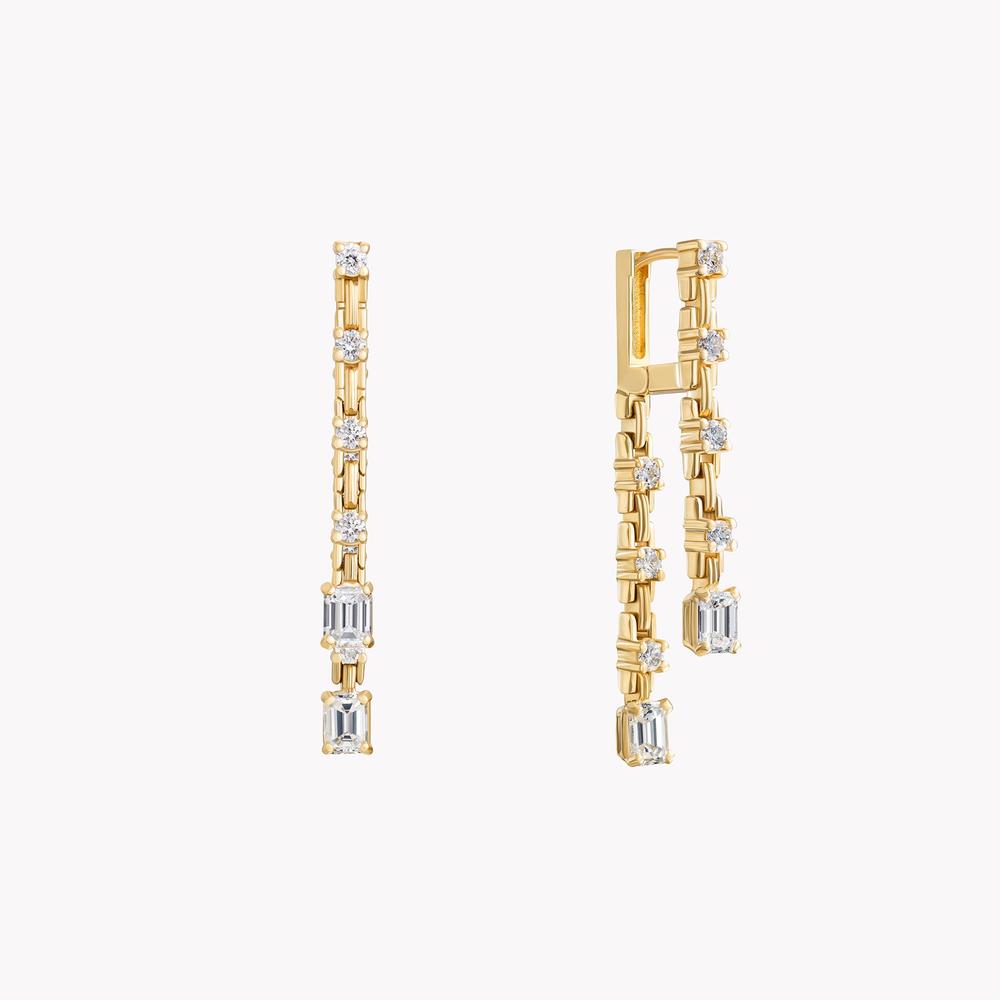 Pirouette Small Two-Strand Diamond Earrings