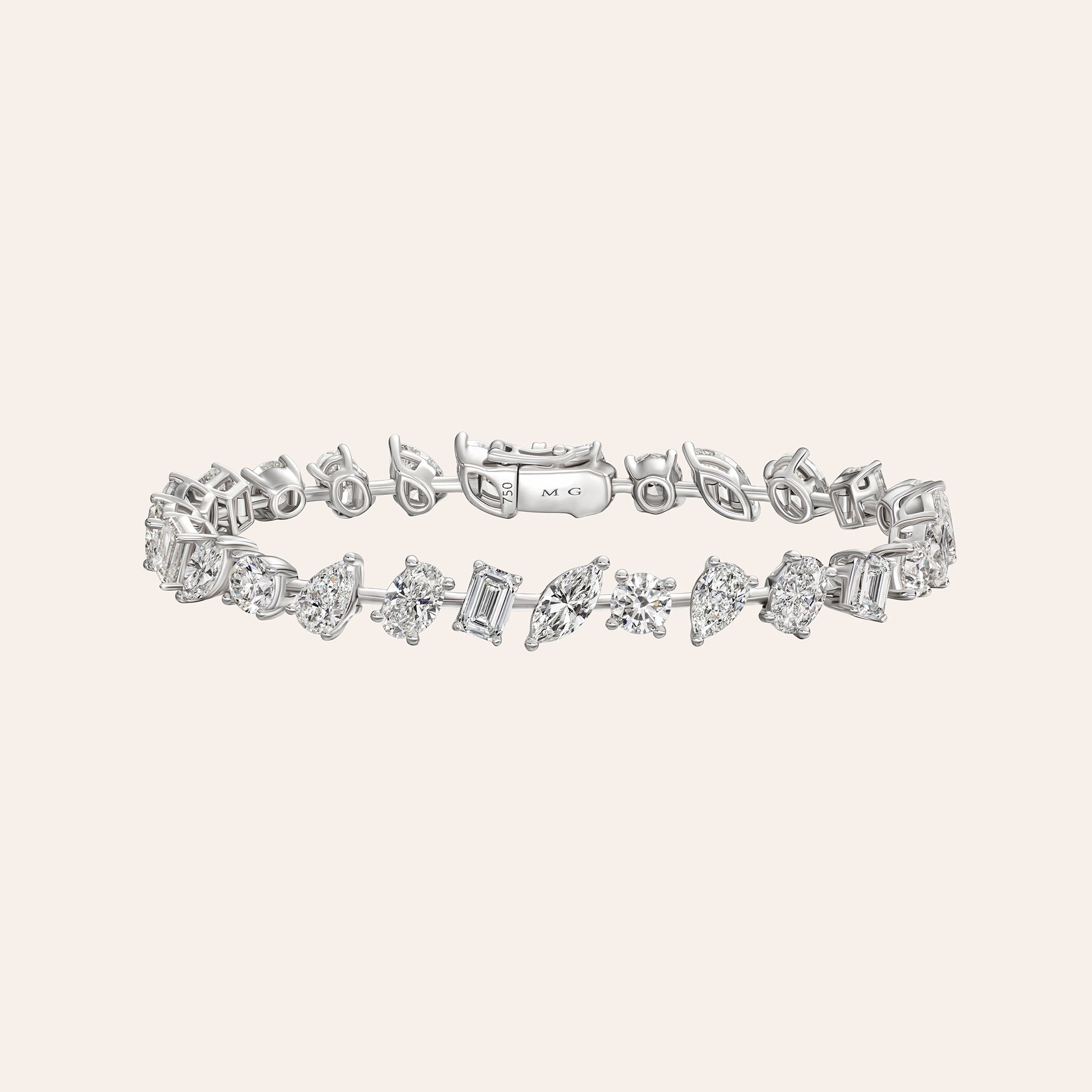 Luxe Multi-Shape Slant Diamond Bracelet
