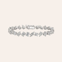 Luxe Multi-Shape Slant Diamond Bracelet