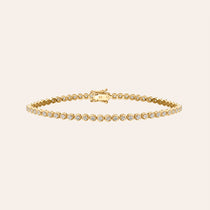 Bezel Set Diamond Tennis Bracelet - 1.50 Carats