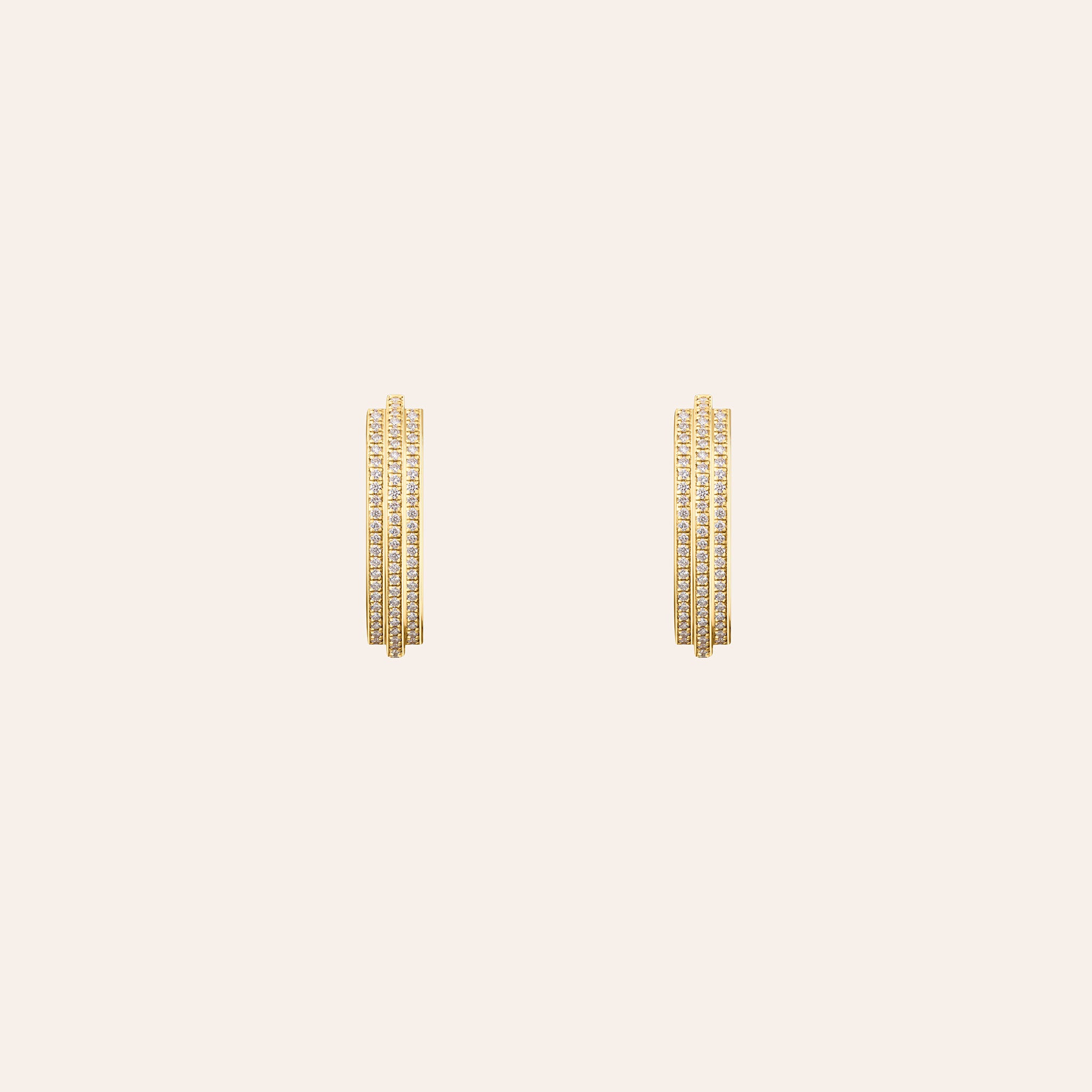 Staircase Full Pave Cuffed Studs