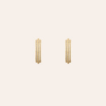 Staircase Full Pave Cuffed Studs