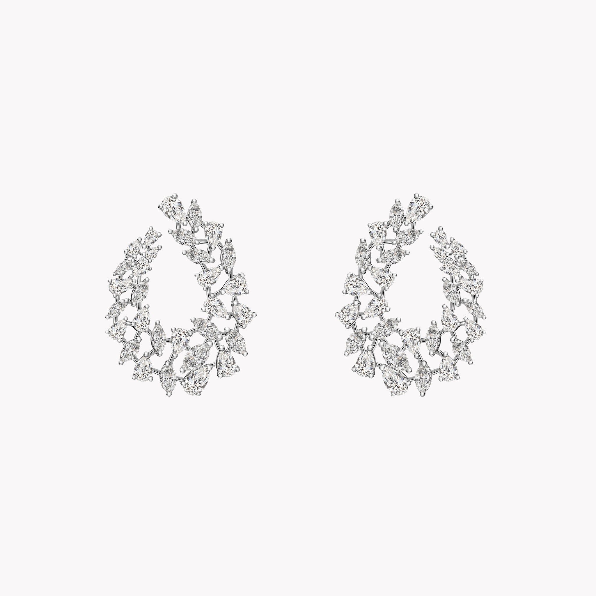 Pear & Marquise Shape Diamond Earrings