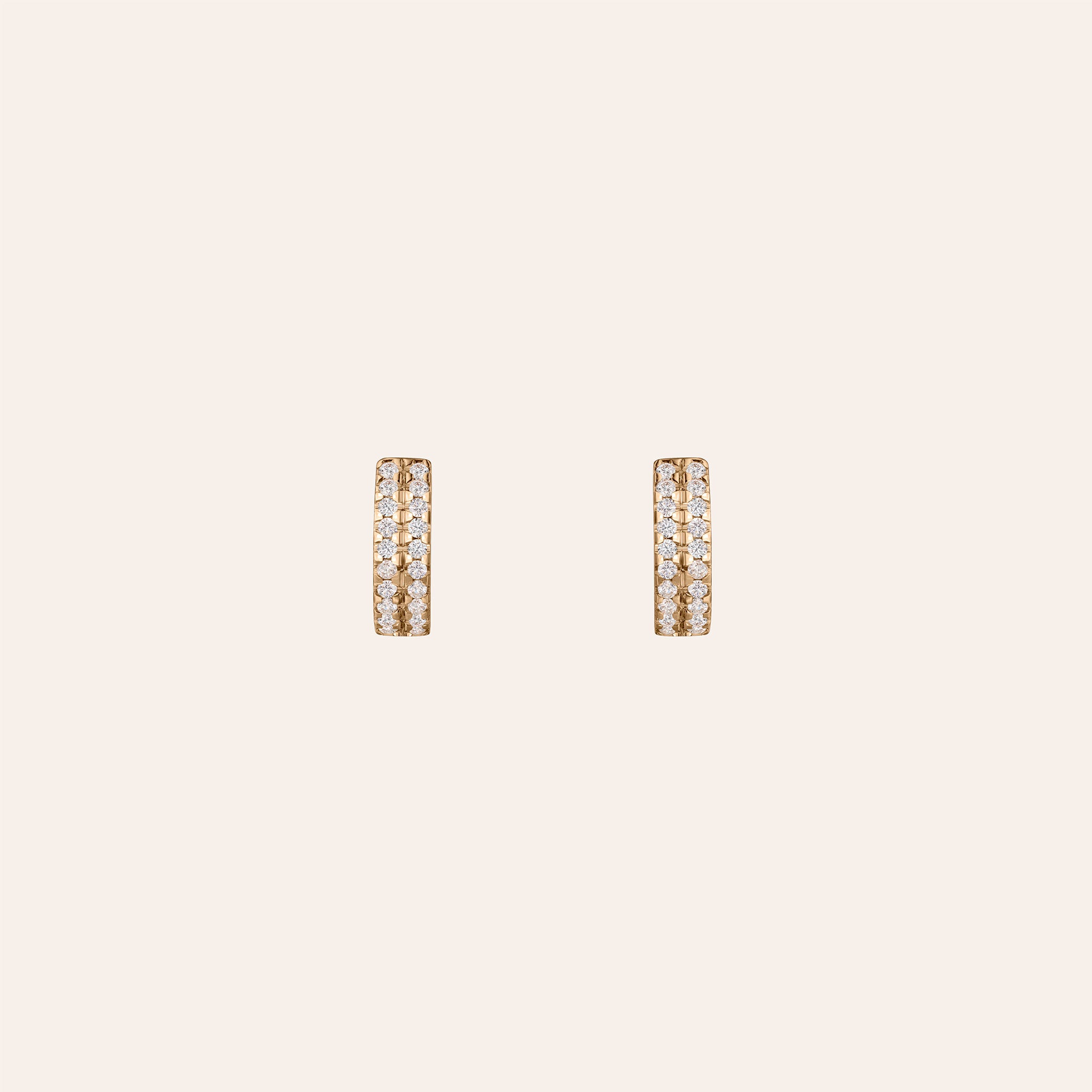 2 Row Pavé Huggies