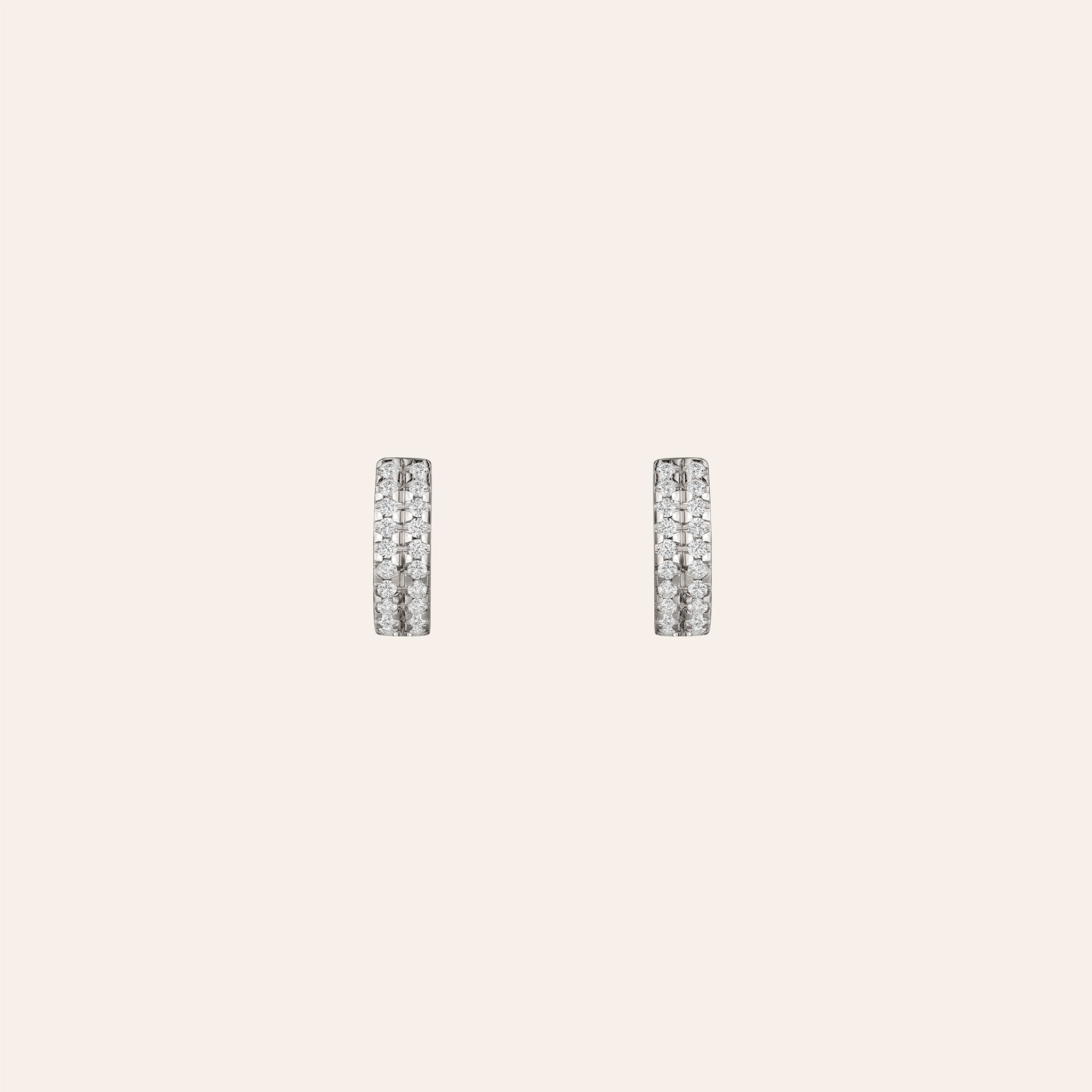 2 Row Pavé Huggies
