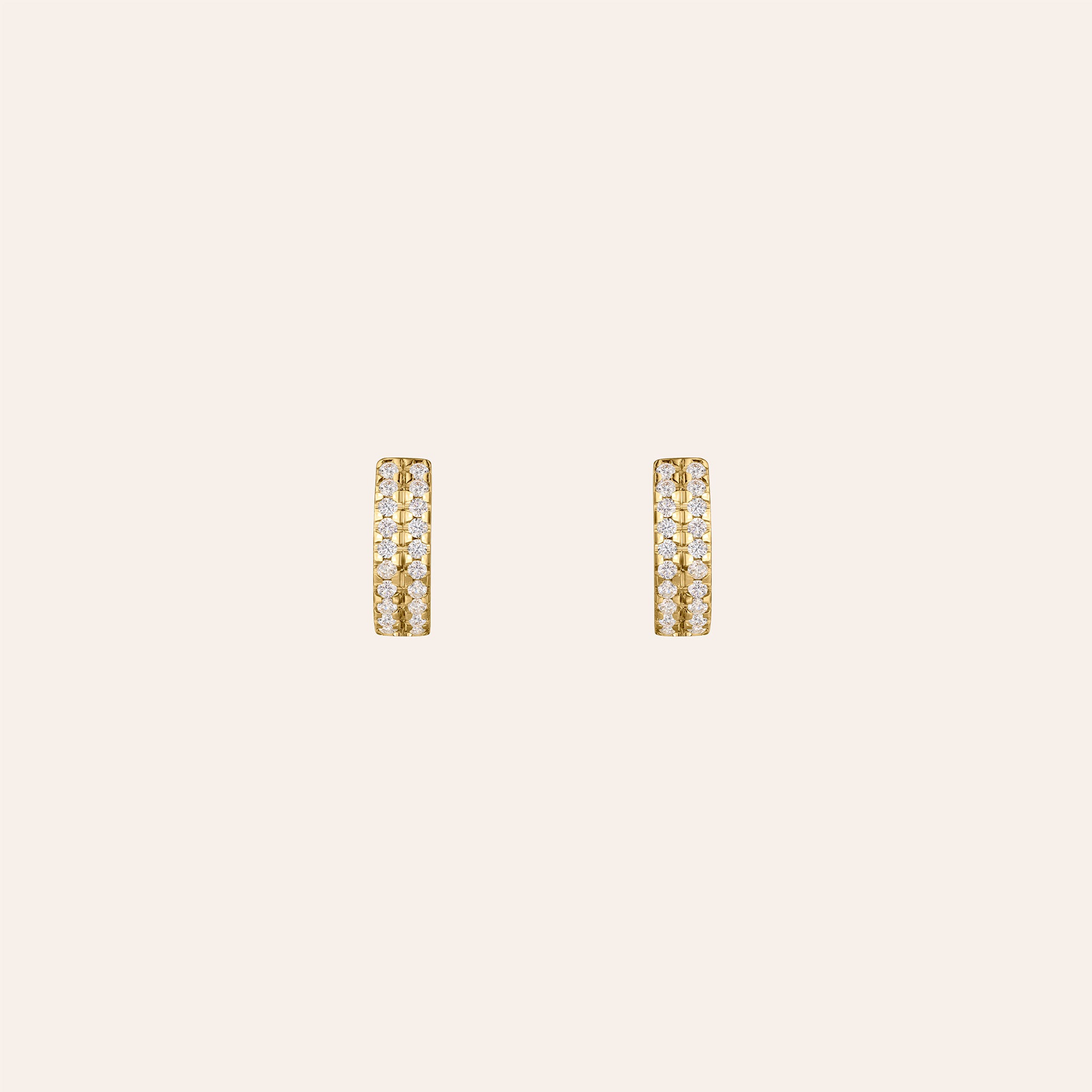 2 Row Pavé Huggies