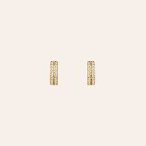 2 Row Pavé Huggies