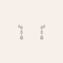 Mini Wave Diamond Drop Earrings
