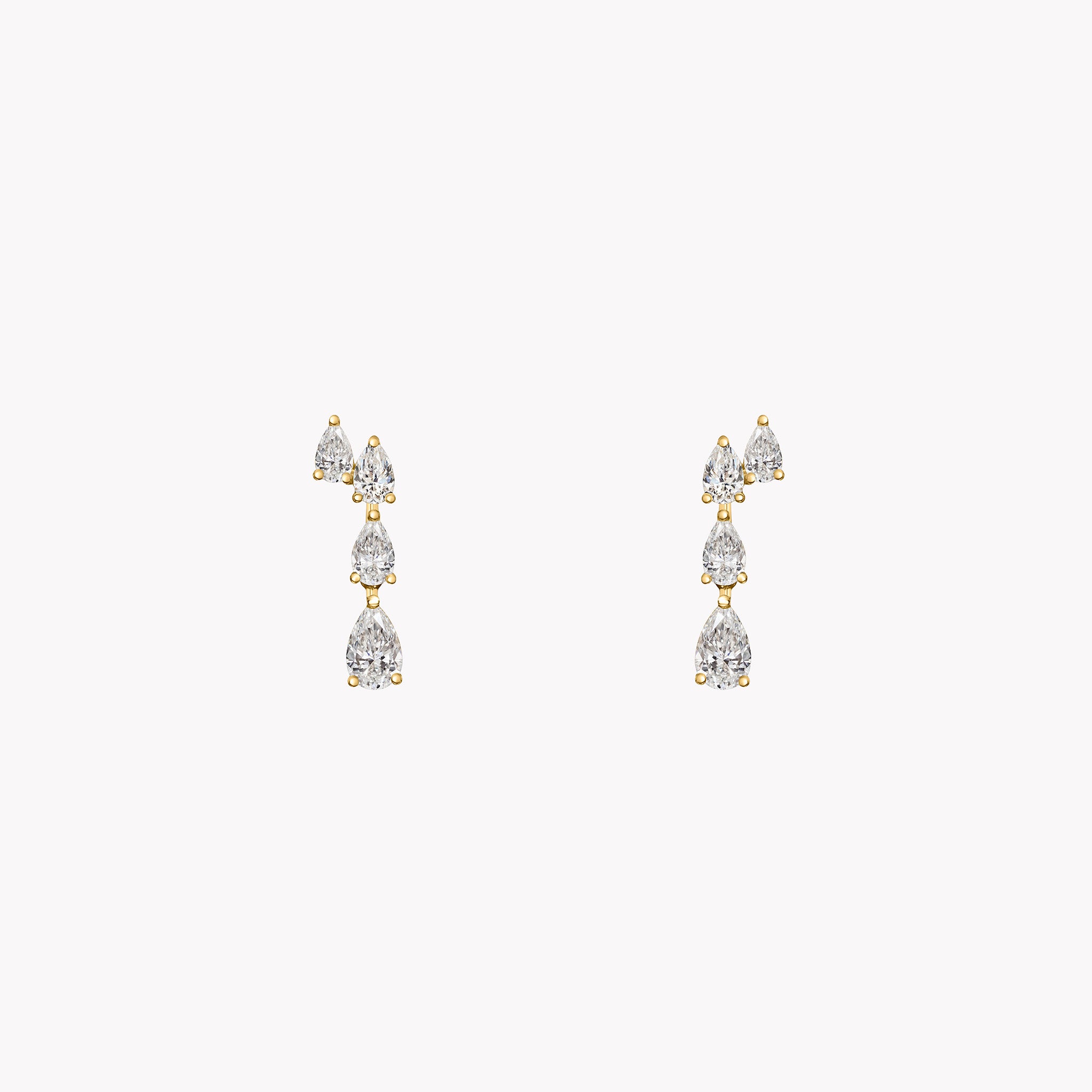 Mini Wave Diamond Drop Earrings