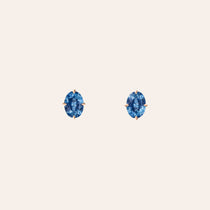 The Sloane Blue Sapphire Oval Studs