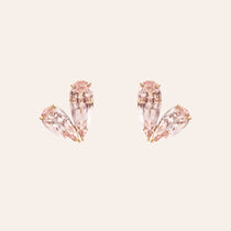 Morganite Duet Heart Earrings
