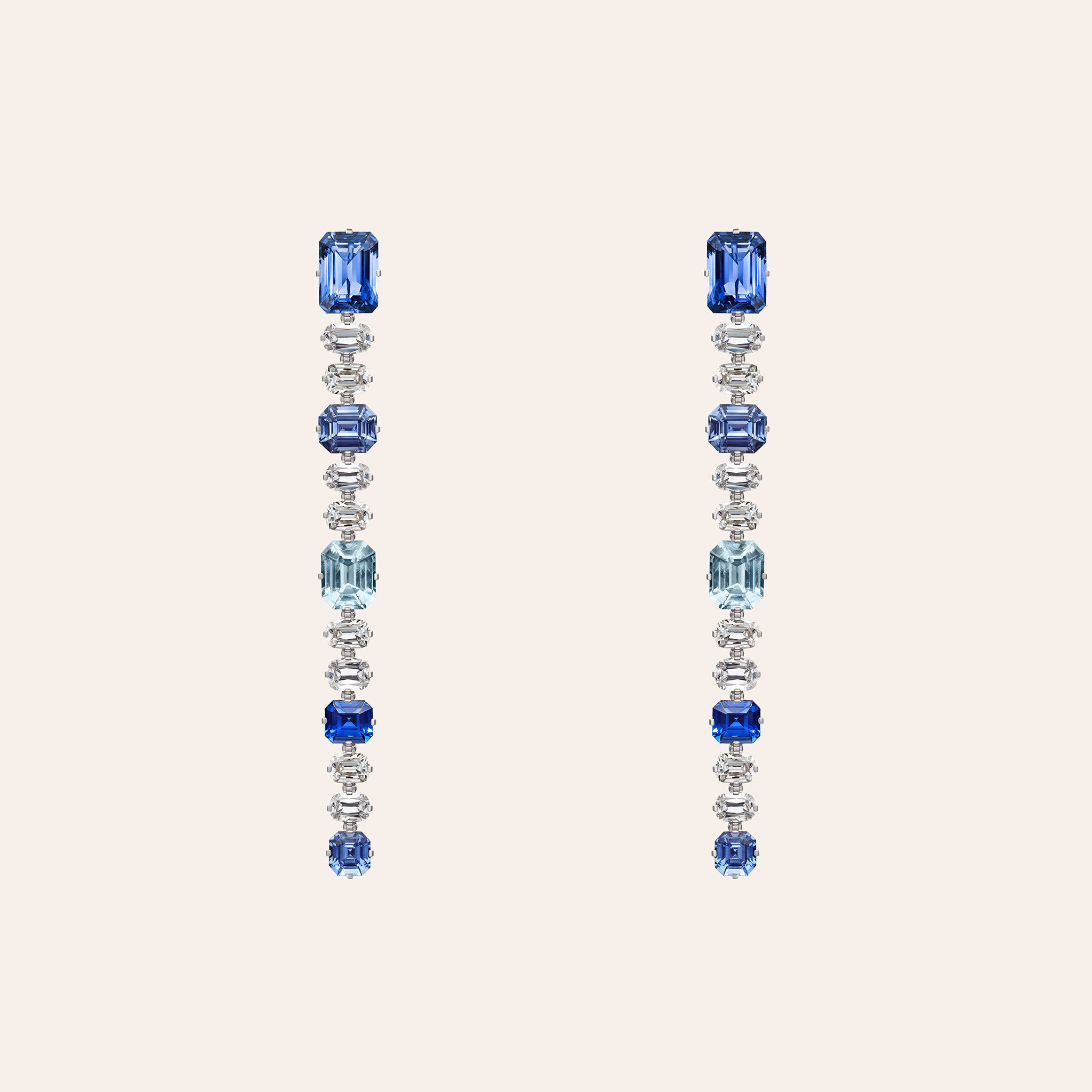 Sapphire and Diamond Drop Earrings