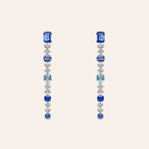 Sapphire and Diamond Drop Earrings