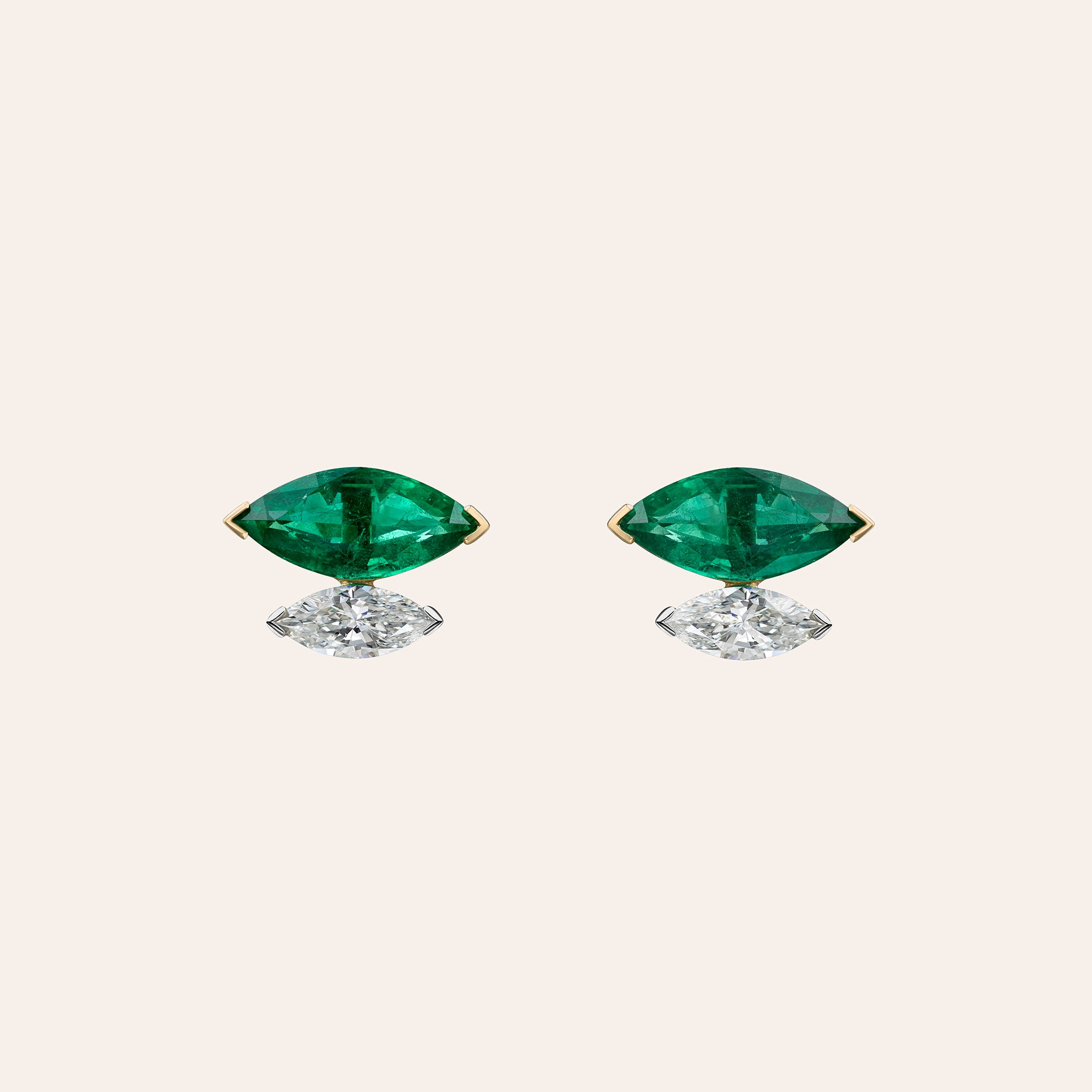 Muse Marquise Emerald & Diamond Muse Studs