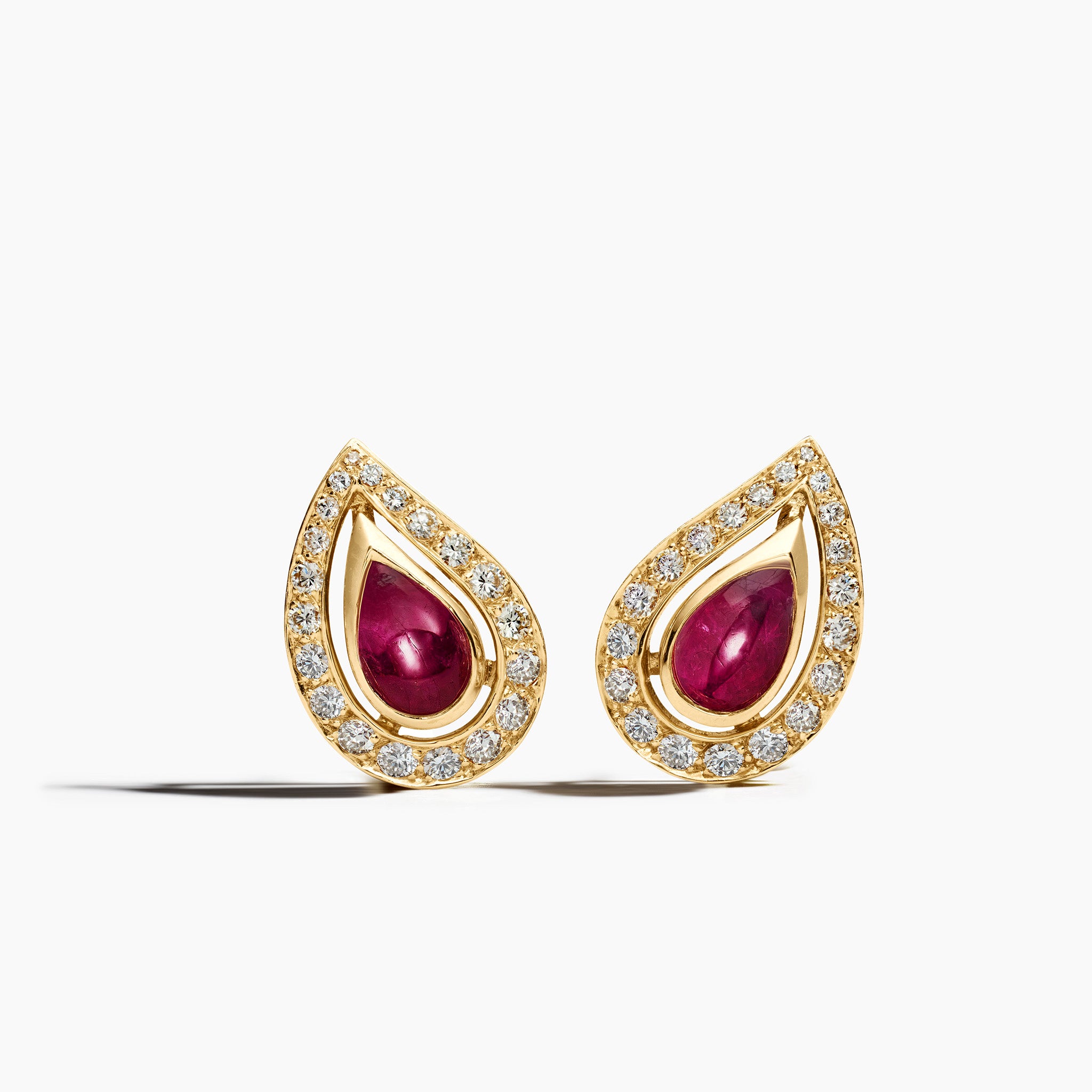 Vintage Cartier Ruby and Diamond Earrings