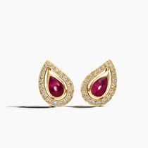 Vintage Cartier Ruby and Diamond Earrings