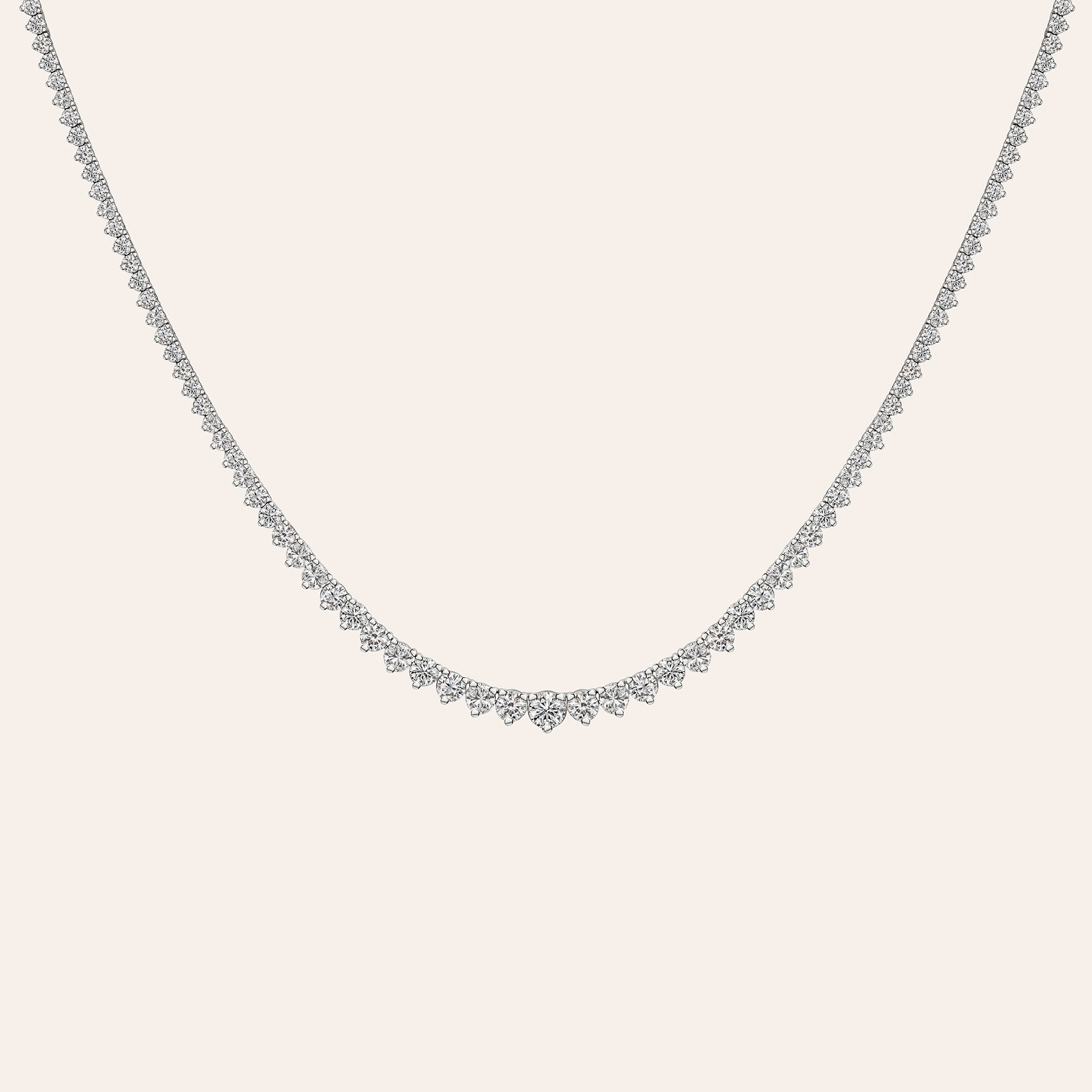 Small Graduated Diamond Tennis Necklace