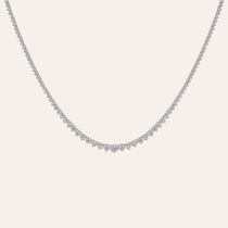 Small Graduated Diamond Tennis Necklace