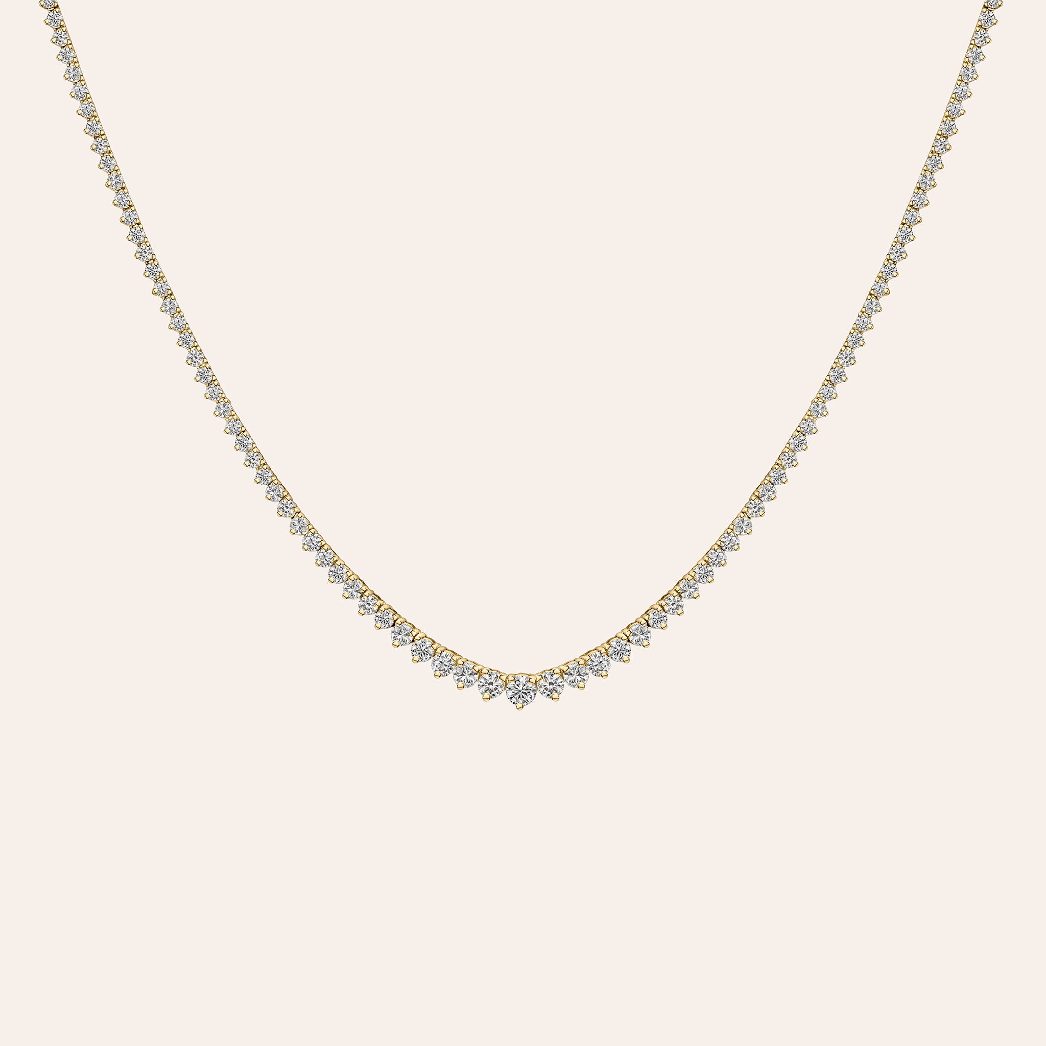 Medium Graduated Tennis Necklace