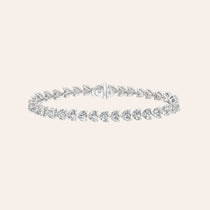 Luxe Heart Shape Tennis Bracelet