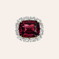 Cushion Garnet & Diamond Cocktail Ring