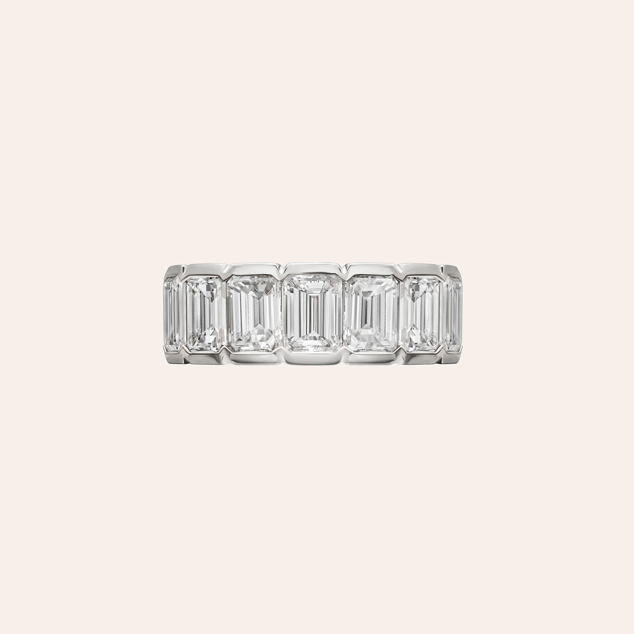 The Alexa Emerald Cut Eternity Band