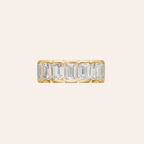 The Alexa Emerald Cut Eternity Band