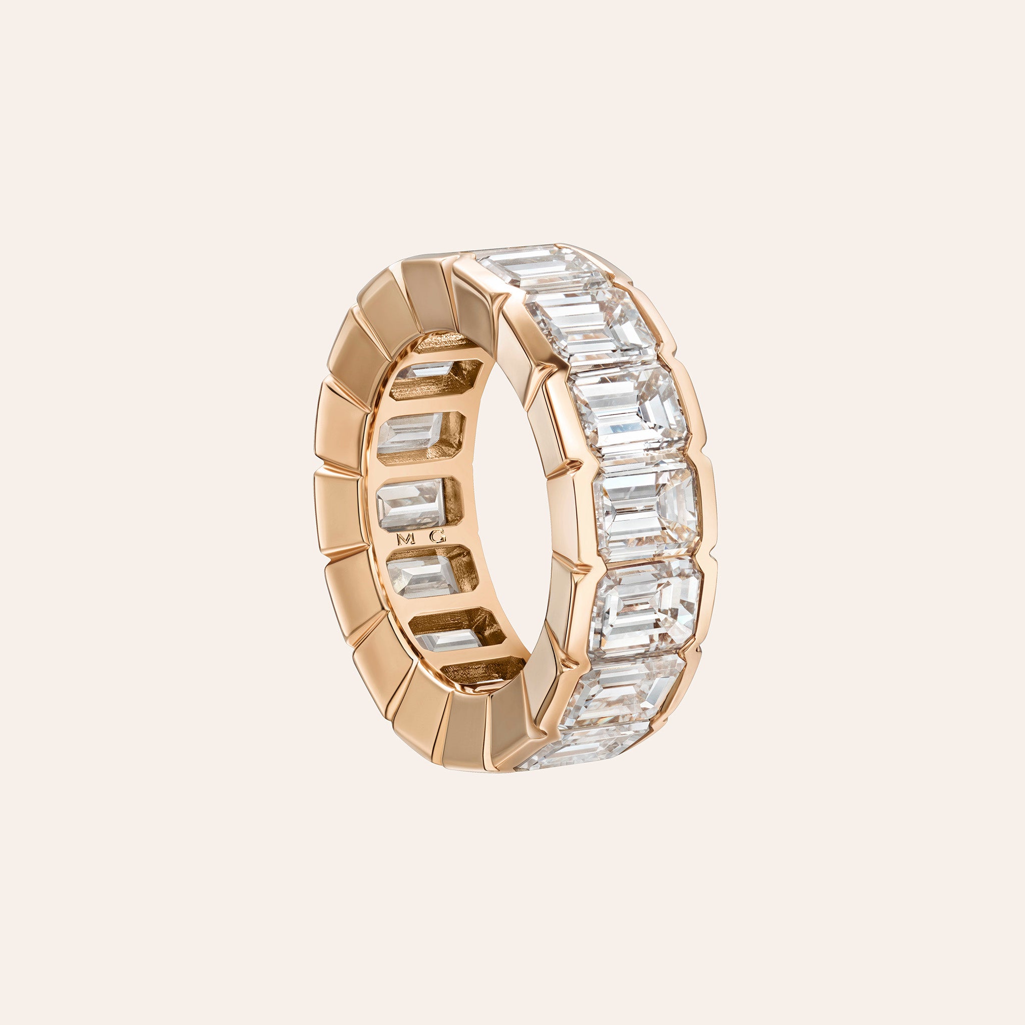 The Alexa Emerald Cut Eternity Band
