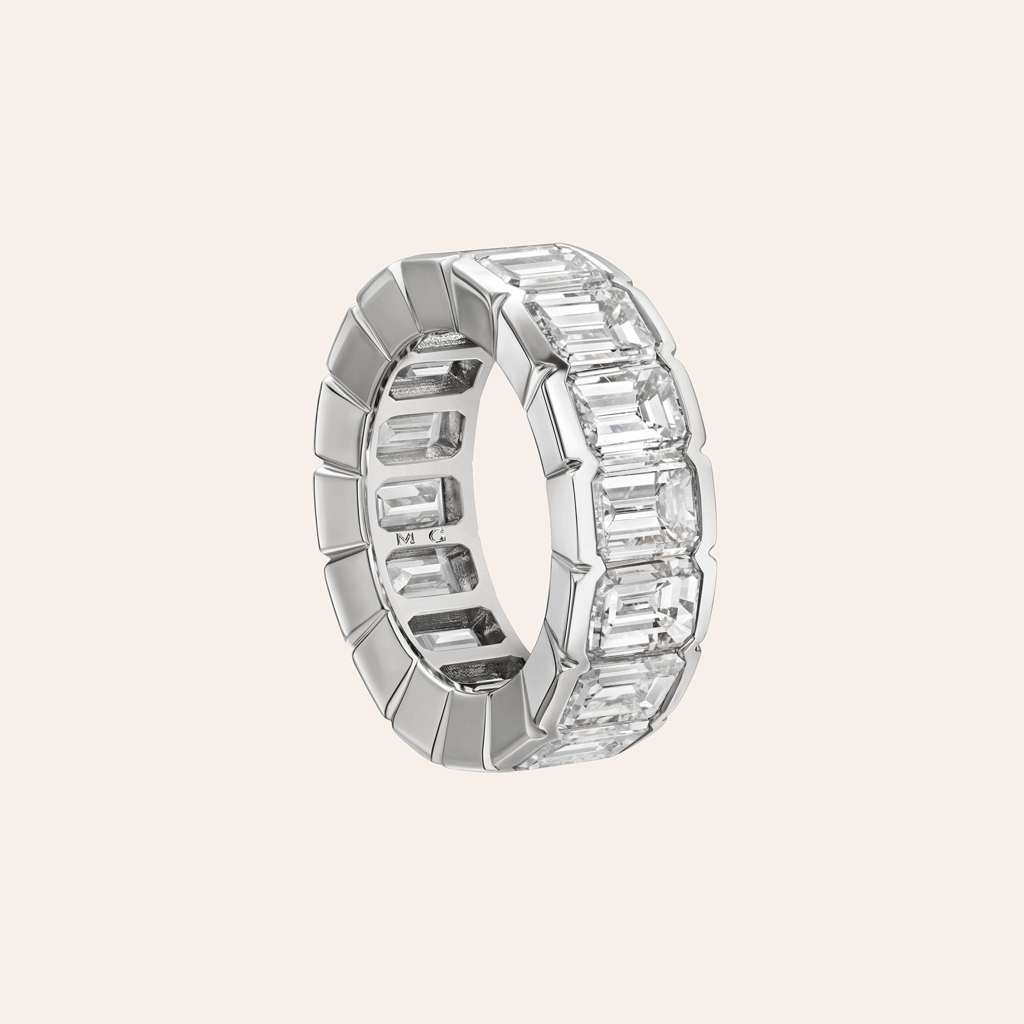 The Alexa Emerald Cut Eternity Band