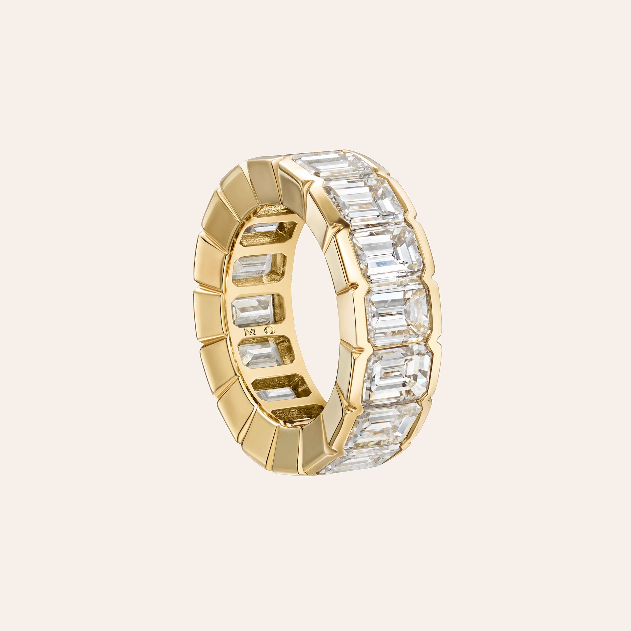 The Alexa Emerald Cut Eternity Band