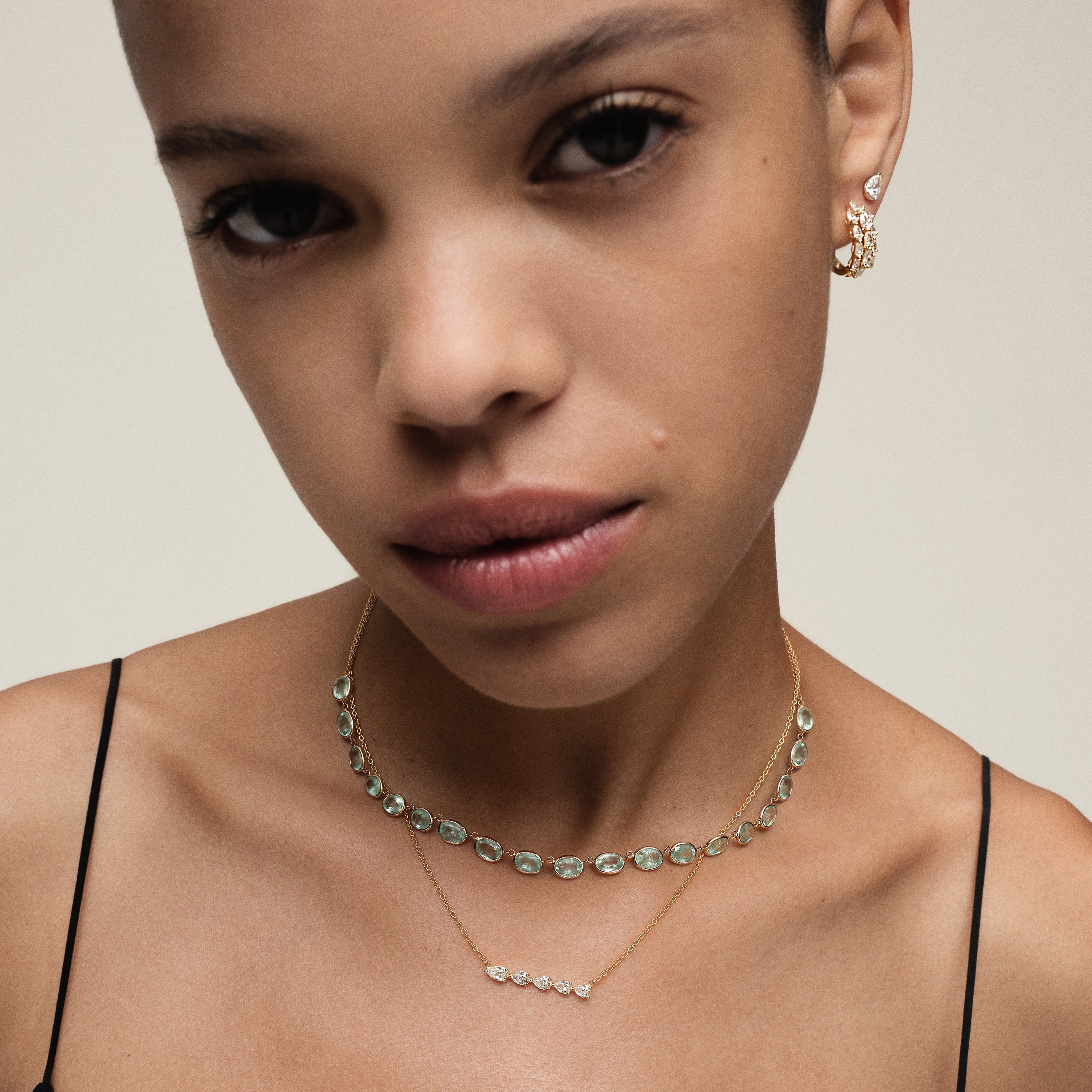 The Lena Mint Emerald Necklace