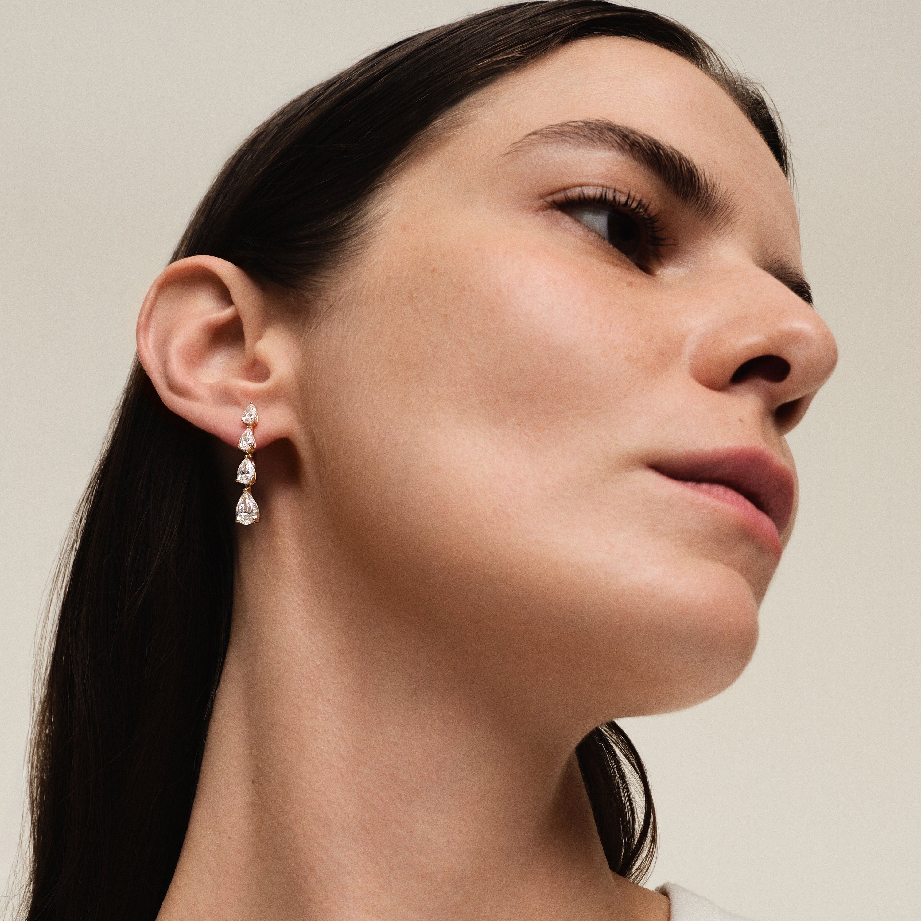 Medium Pear Shape Drop Earrings