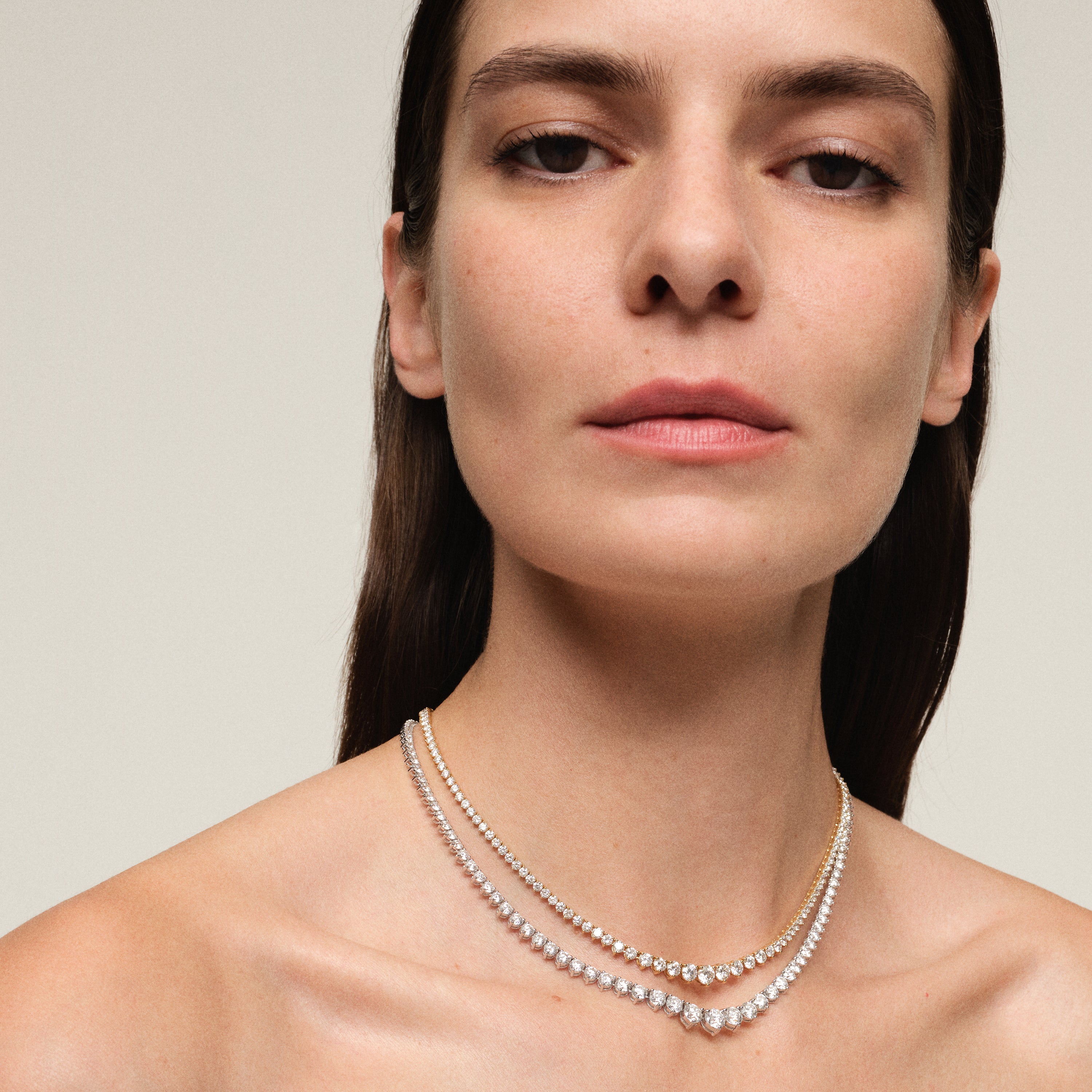 Medium Graduated Tennis Necklace