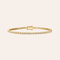Bezel Set Diamond Tennis Bracelet - 2.15 Carats