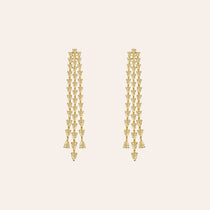 Three Row Yellow Diamond Pear Drops