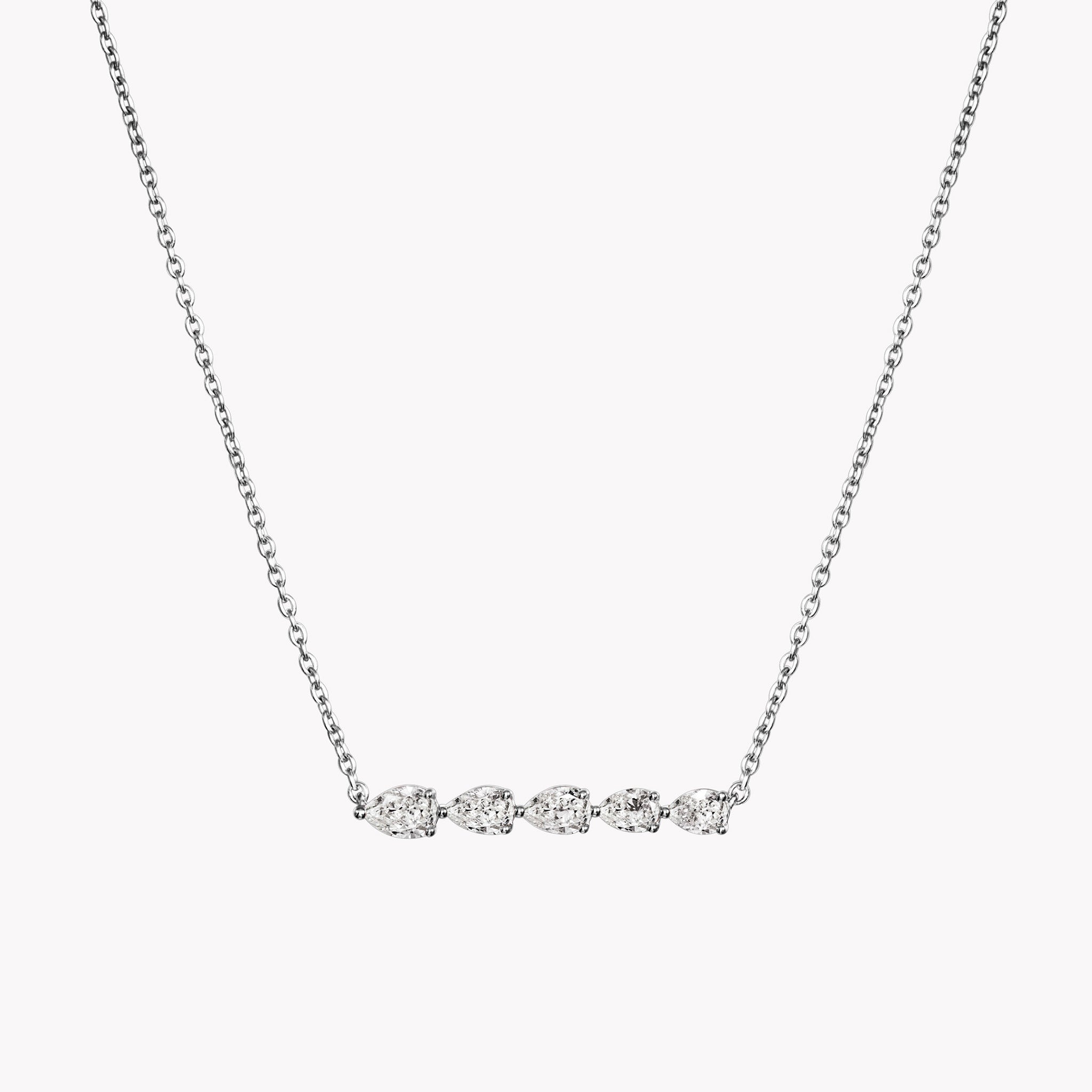 Graduating Pear Shape Bar Pendant