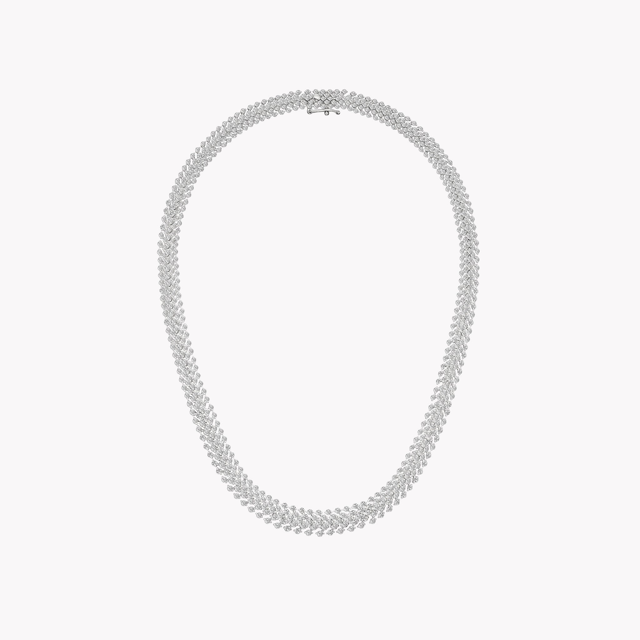 Five Row Diamond Necklace